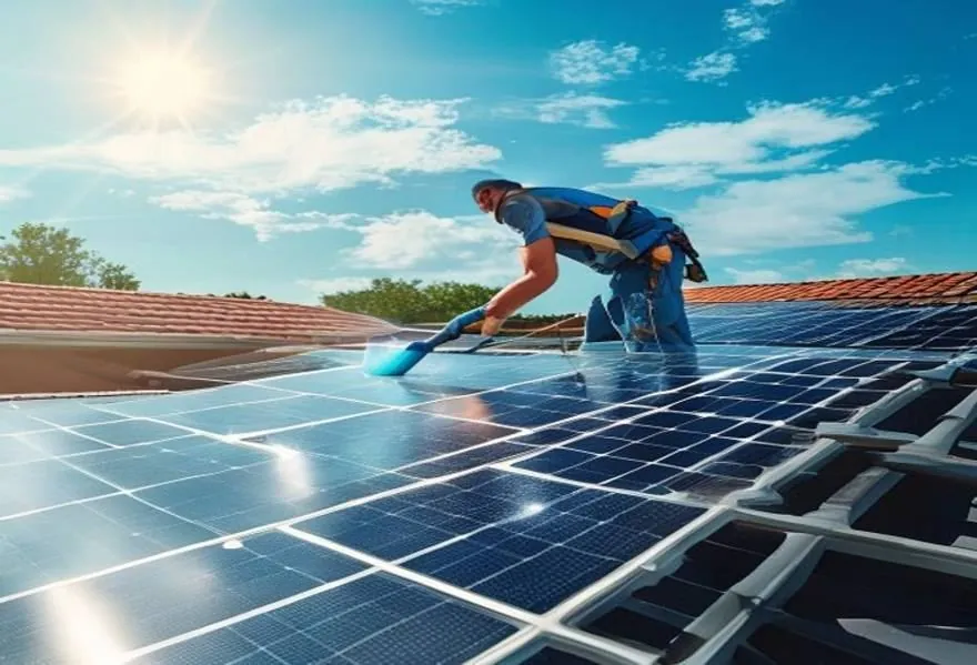 Nettoyage panneaux solaires